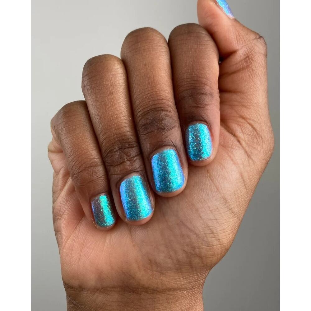 Mooncat NIB Catfished Dearly Departed Flakie Micro Holographic Nail Polish Blue - Picture 8 of 10
